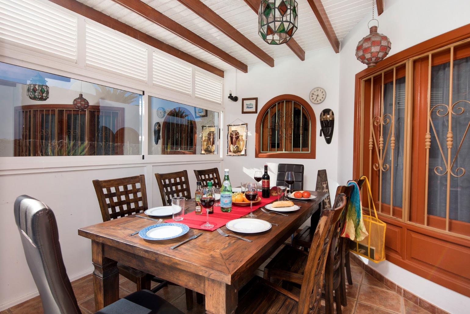 Dining area with terrace access