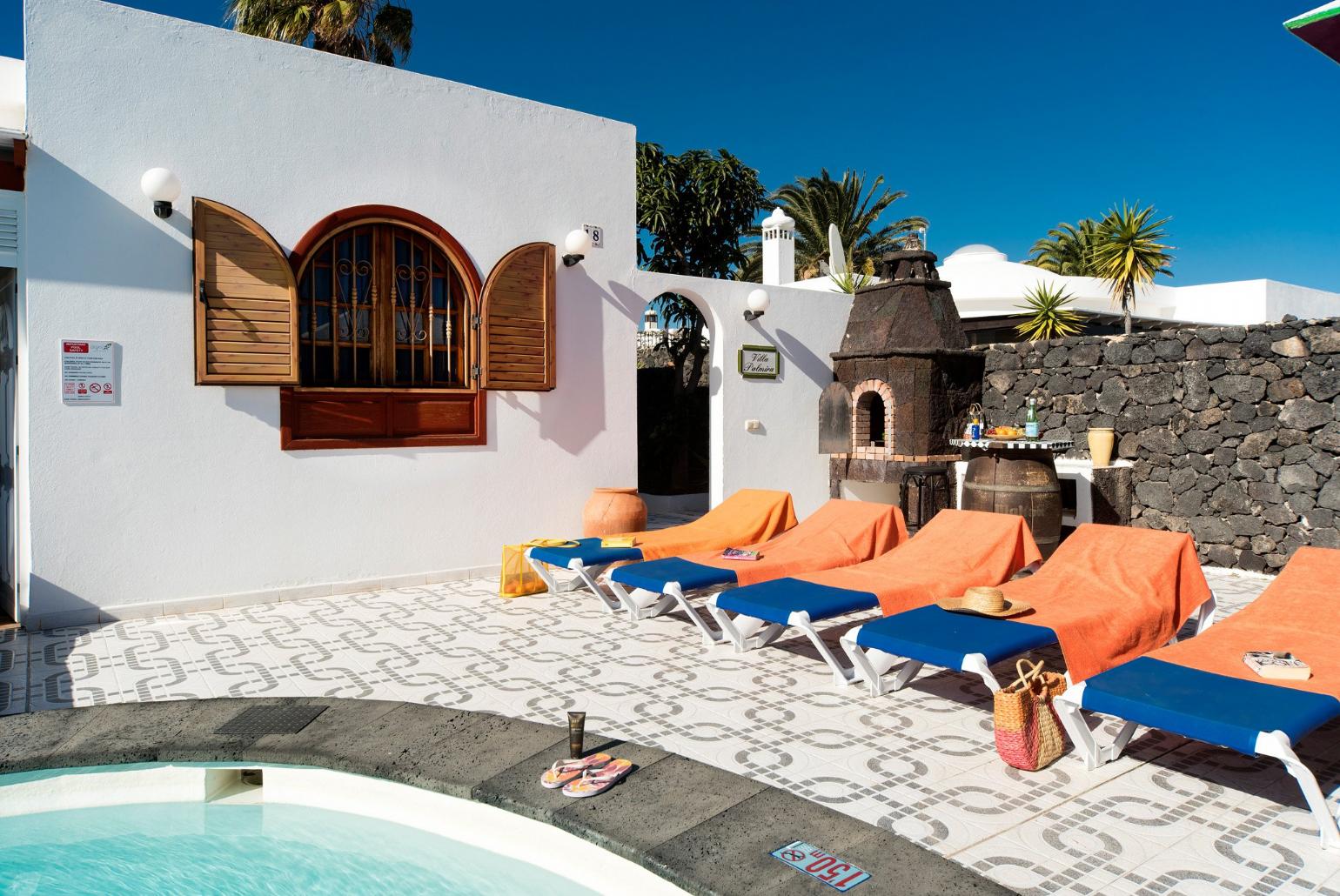 Private pool with terrace area