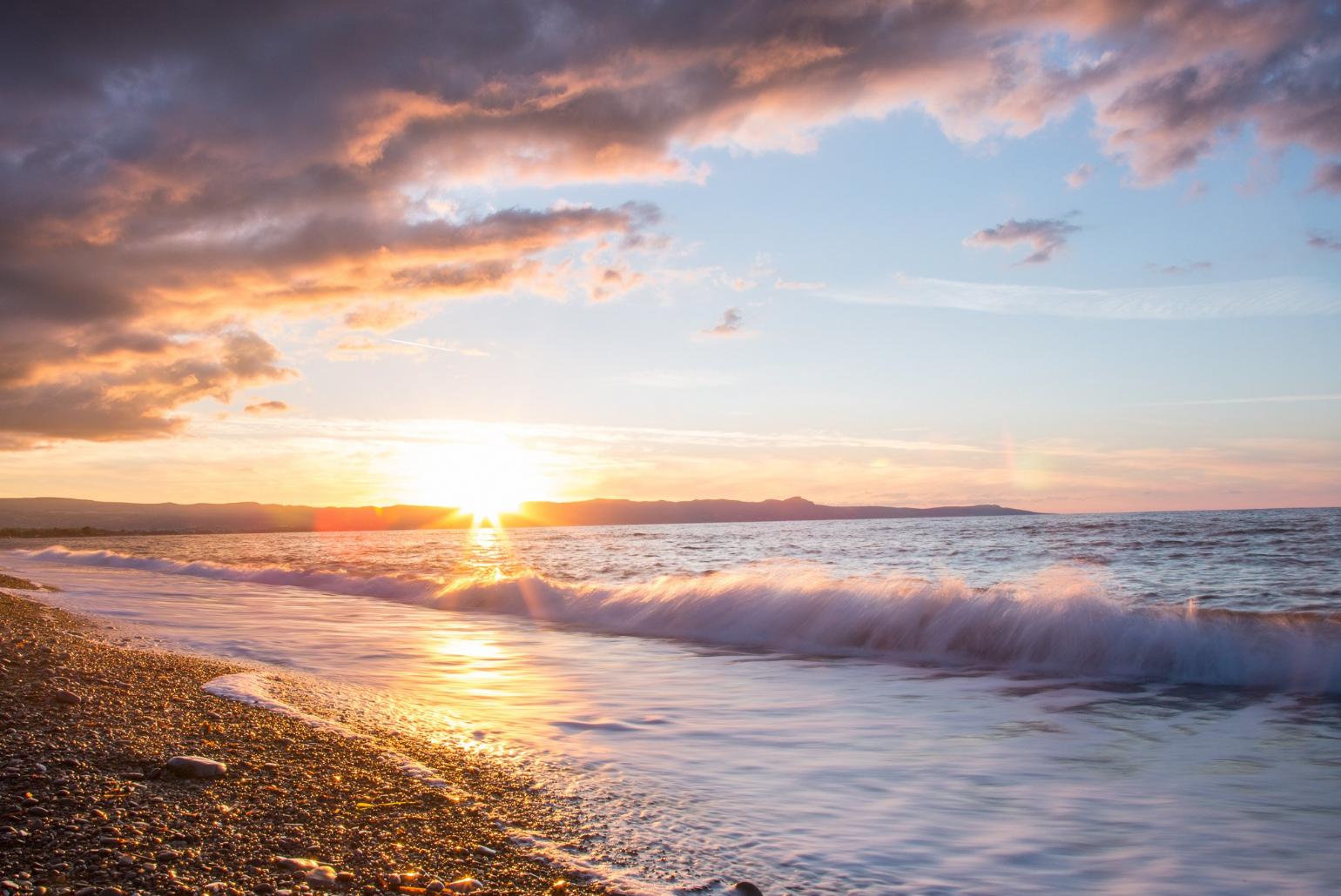 Enjoy stunning sunsets on Argaka Beach