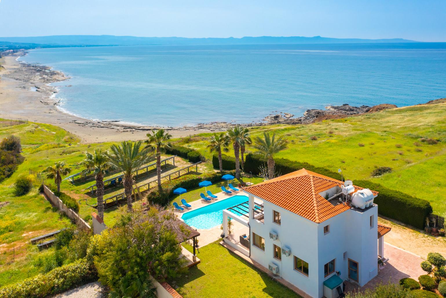 Aerial view of Villa Pelagos