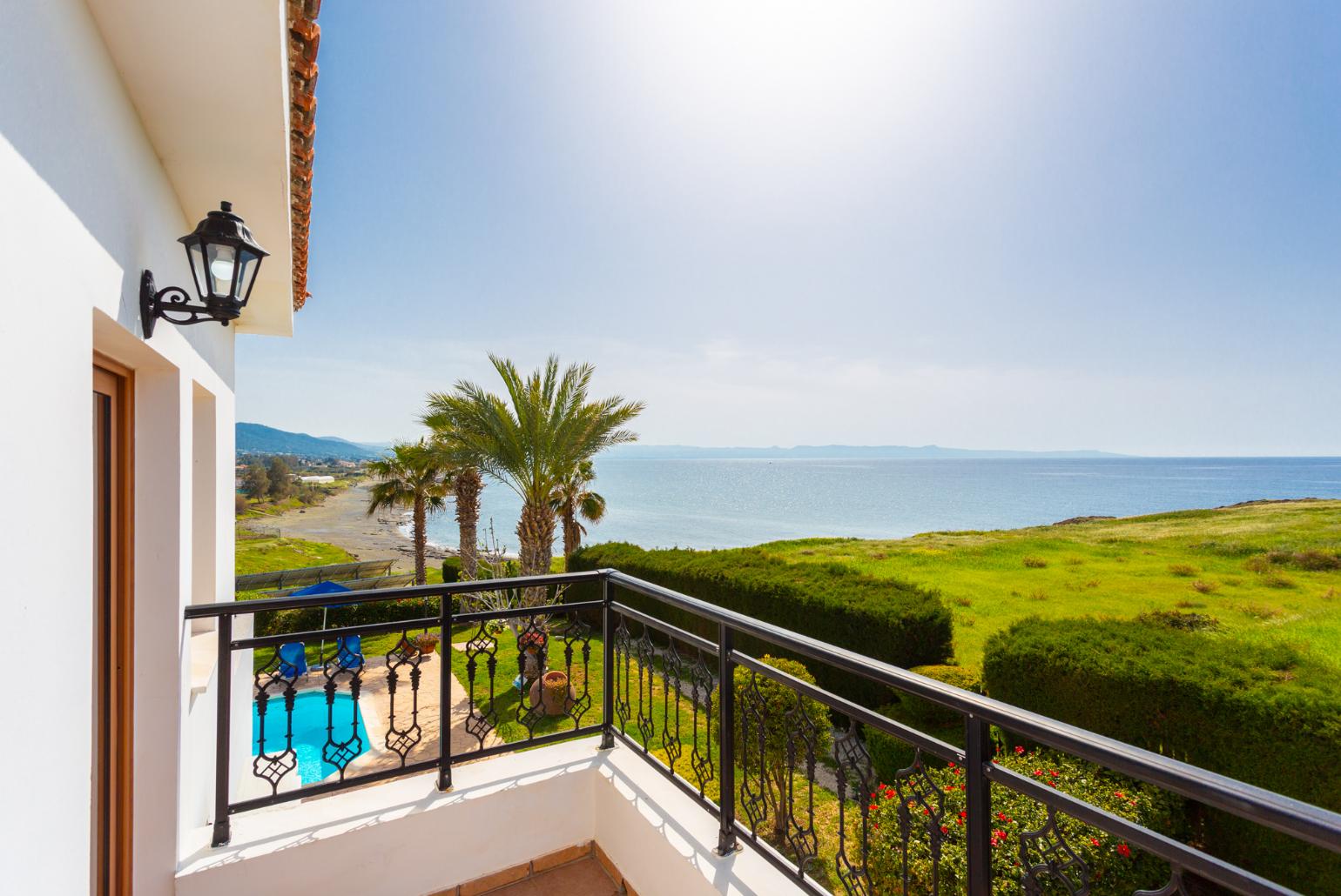 Balcony with sea views