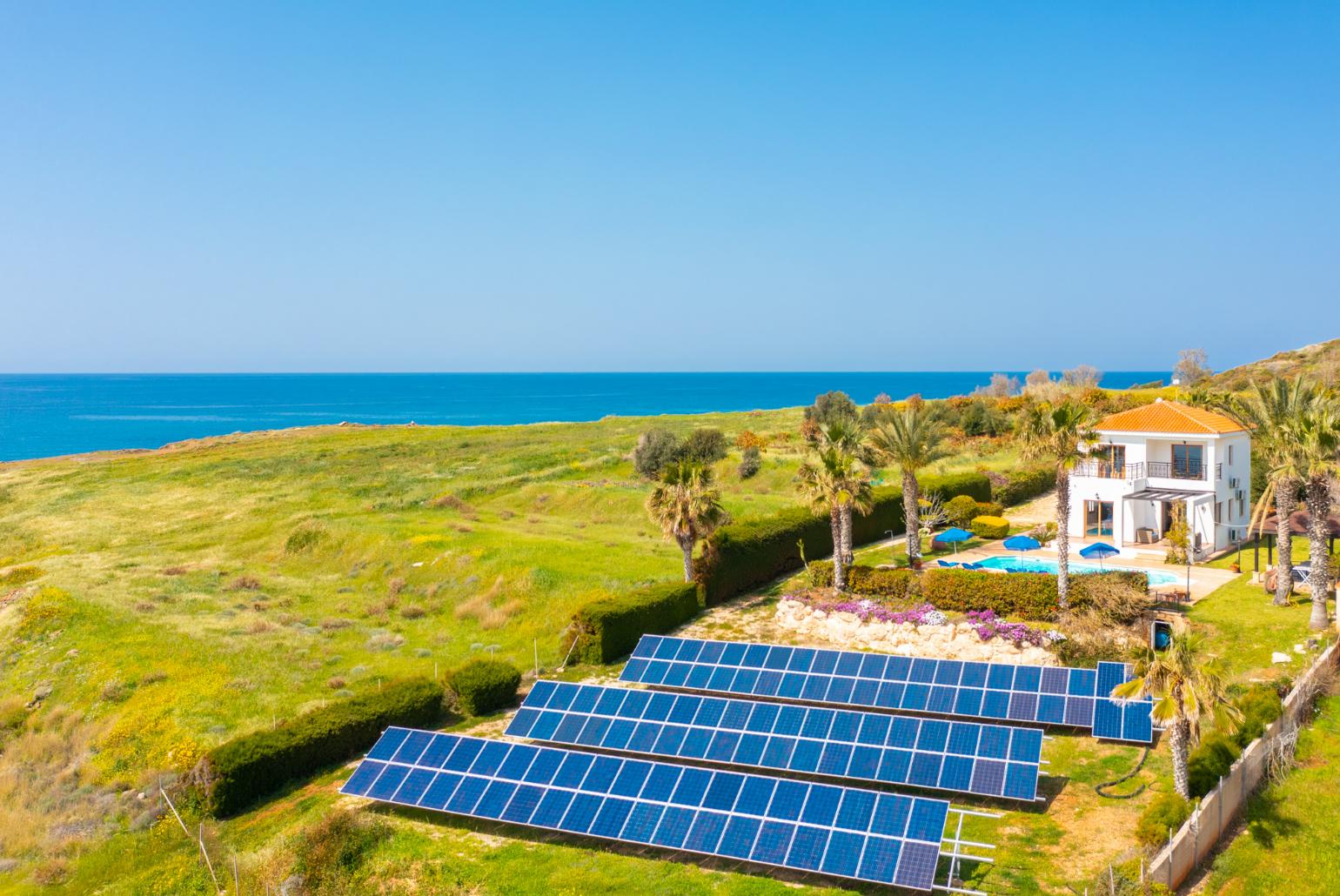 Aerial view of Villa Pelagos