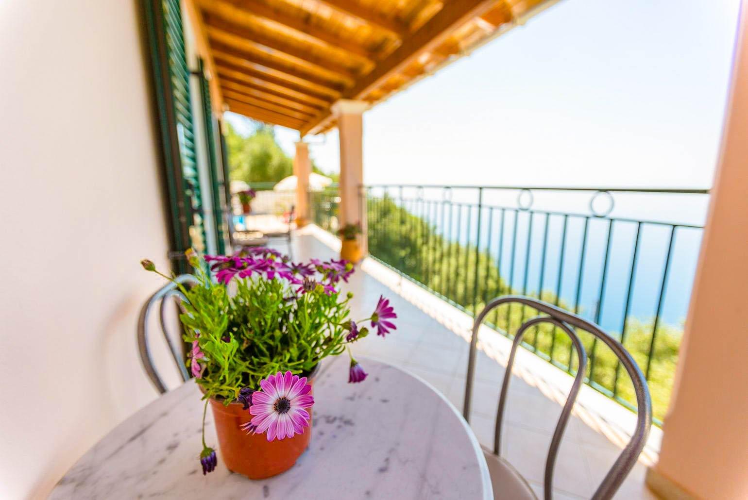 Balcony on ground floor with panoramic views