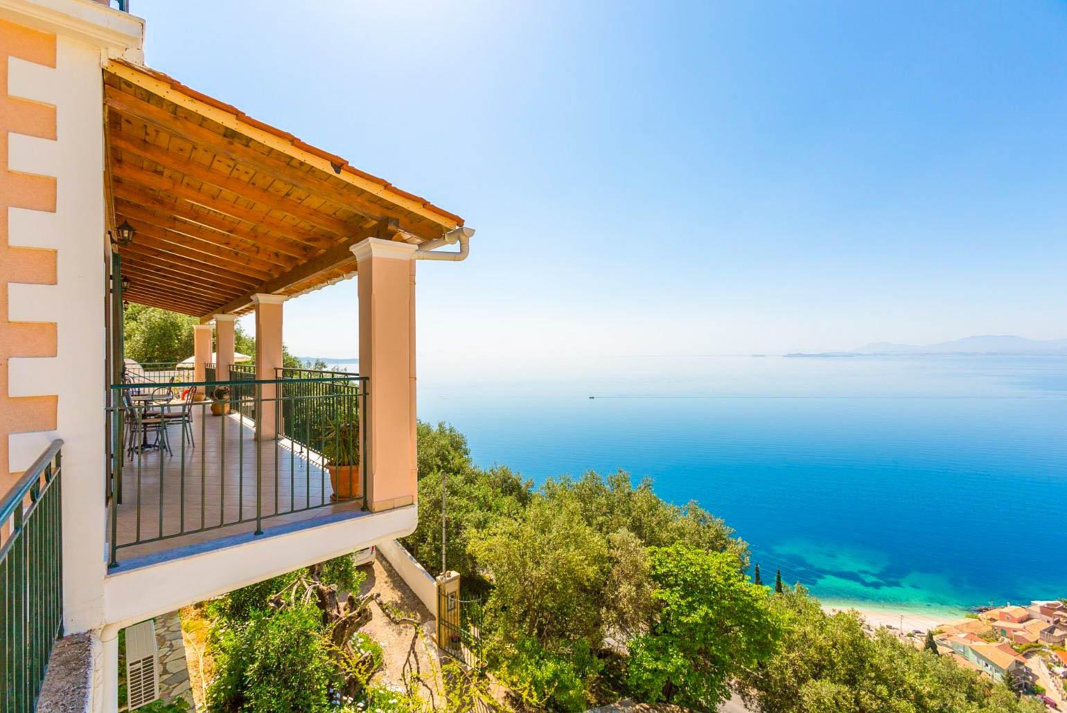 Balcony on ground floor with panoramic views