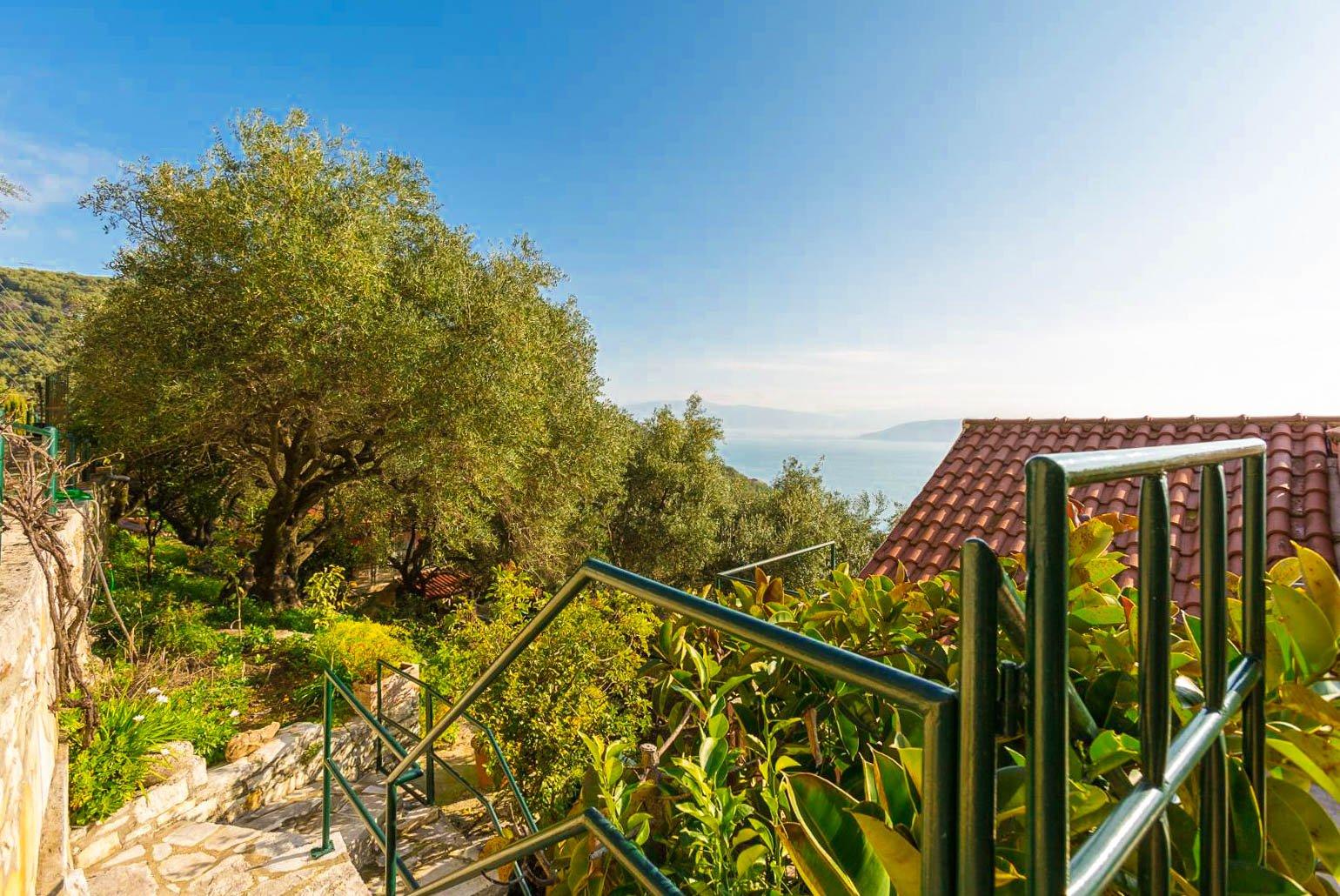 Aerial view of the front of Villa Aris