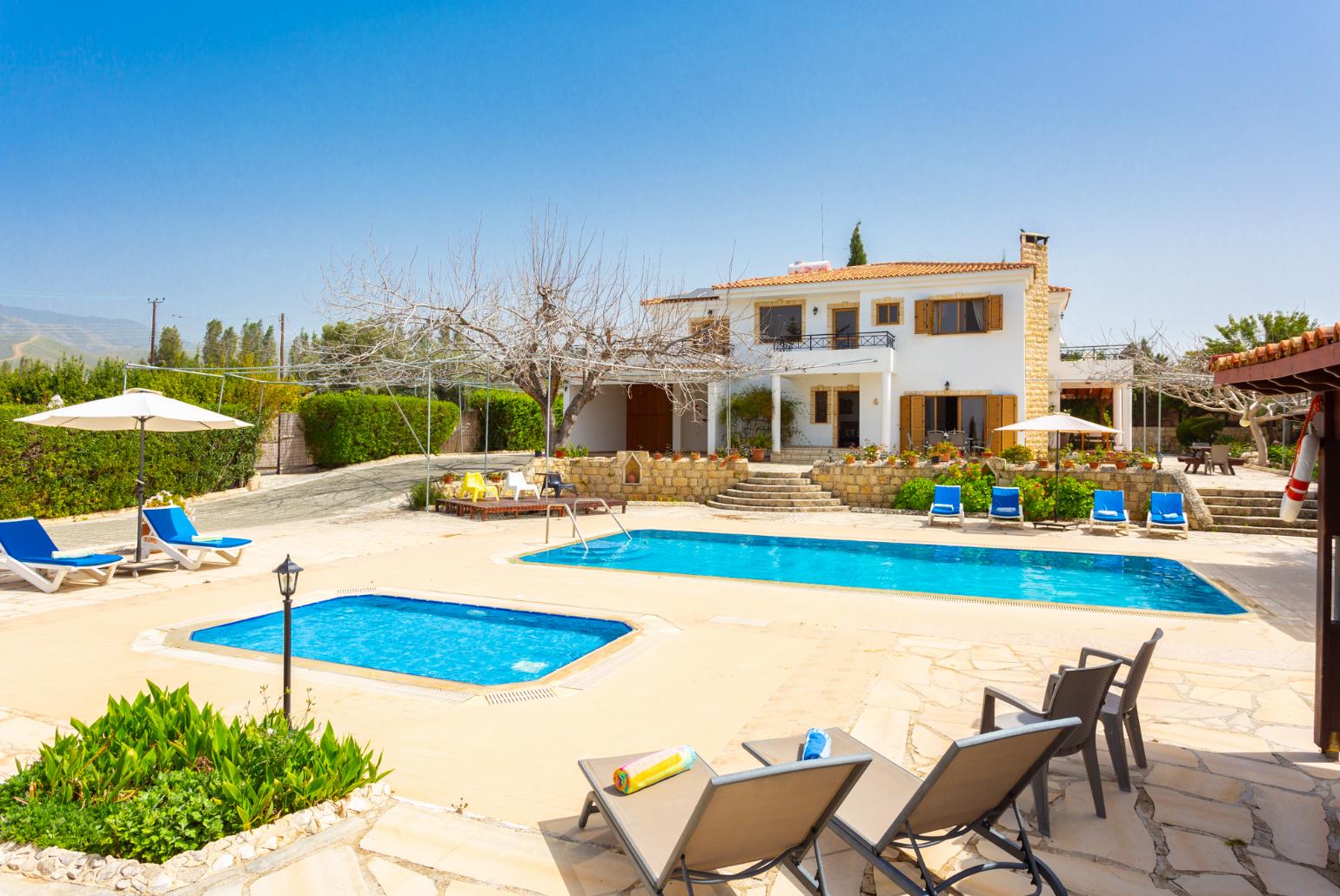 Beautiful villa with private pool, terrace, and garden with sea views