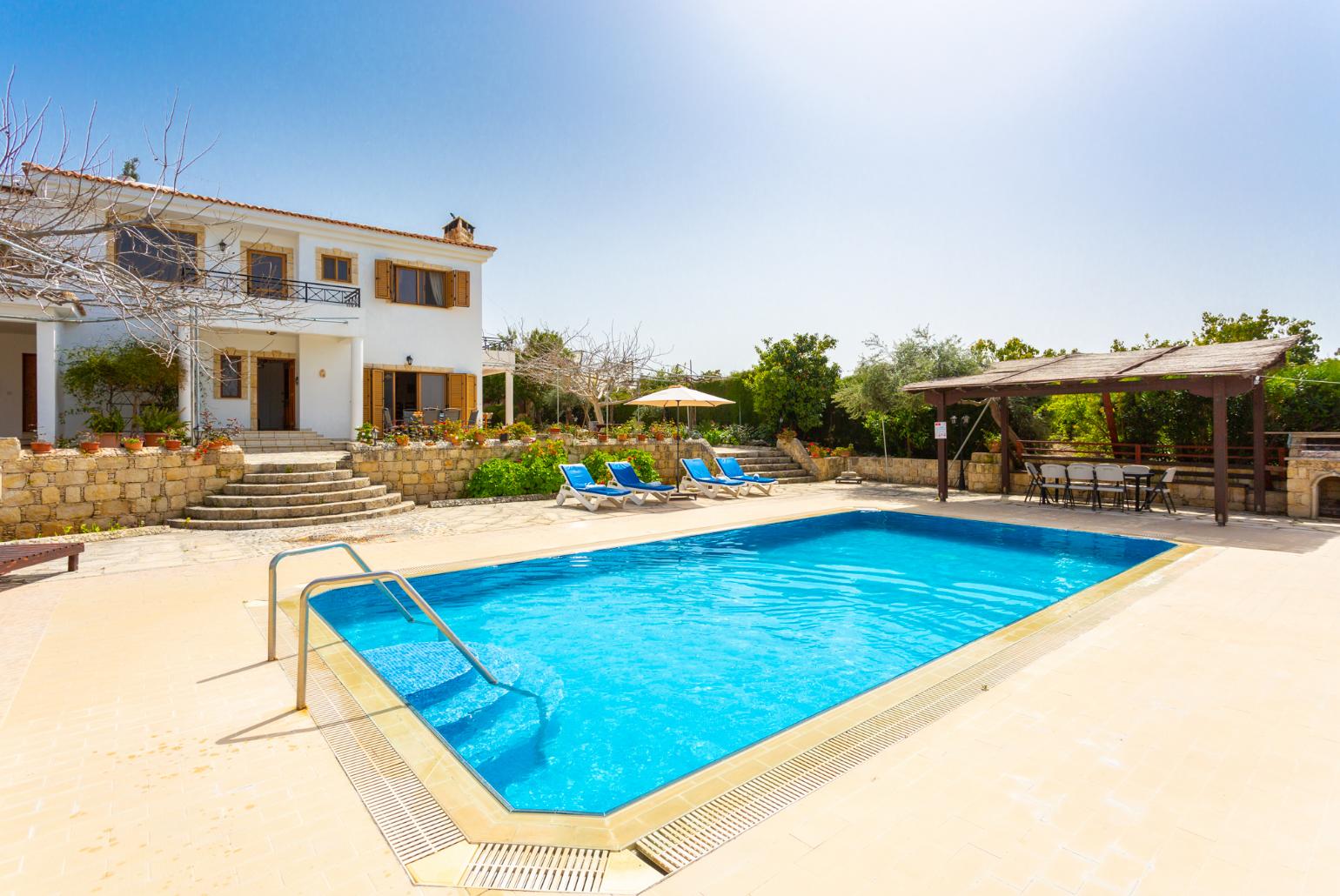 Beautiful villa with private pool, terrace, and garden with sea views