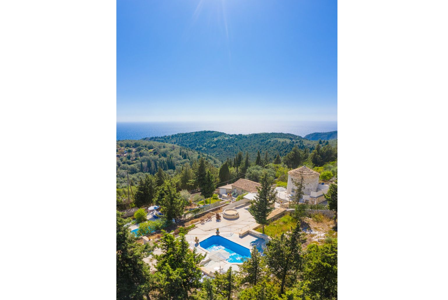 Aerial view of Villa Windmill