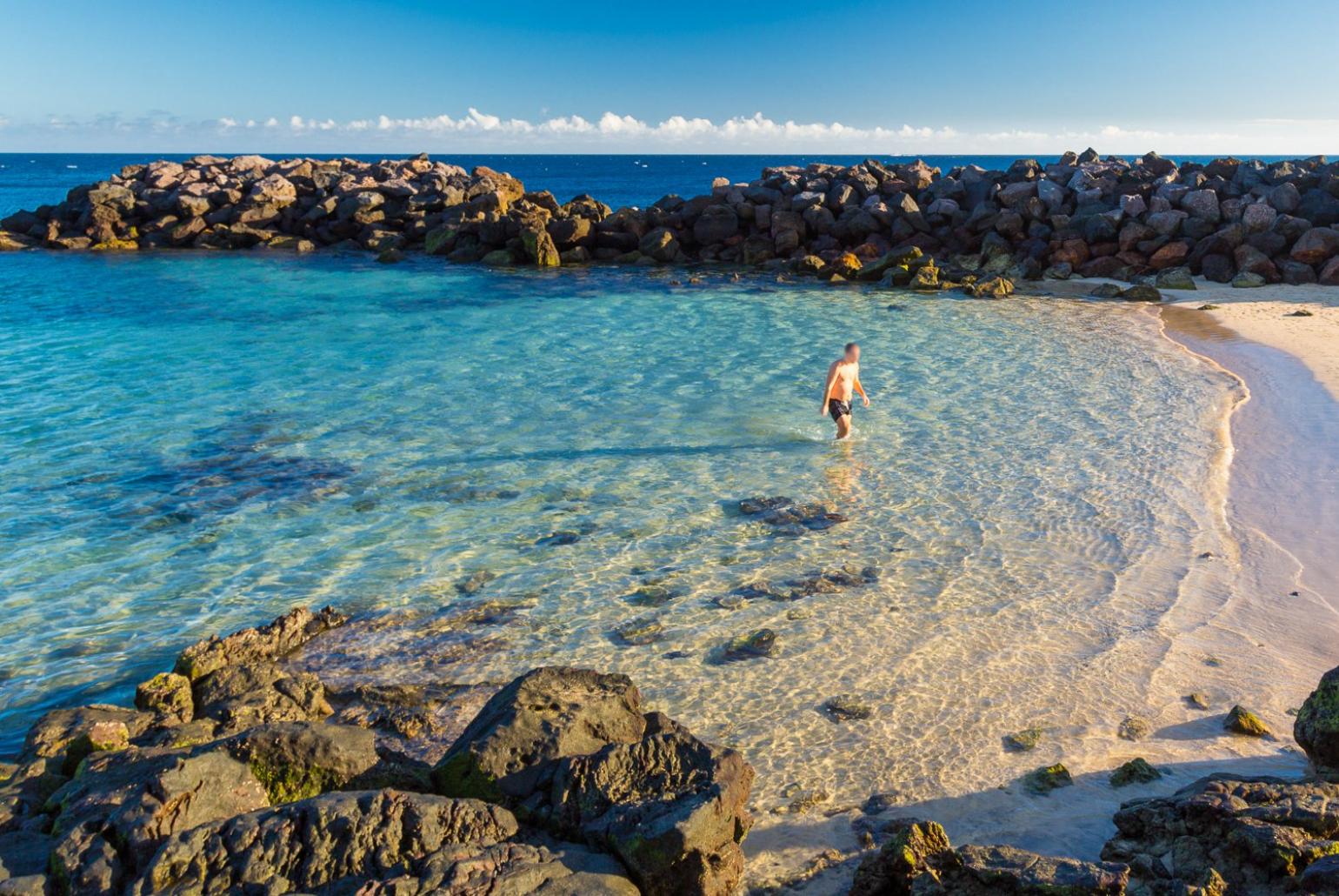 Soak in crystal clear waters at Costa Teguise
