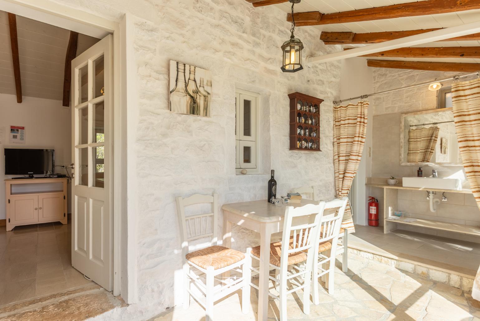 Sunroom with dining area