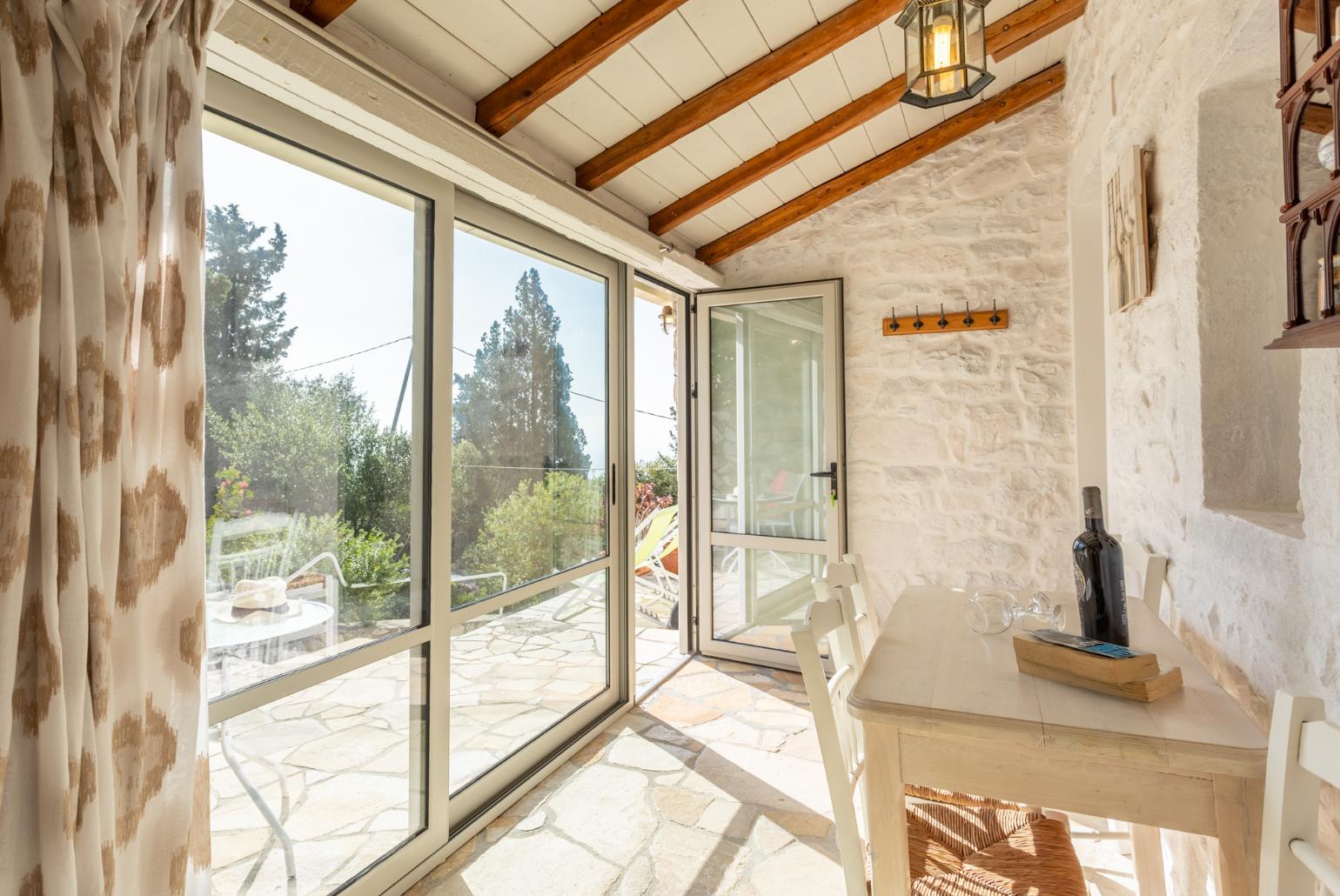 Sunroom with dining area