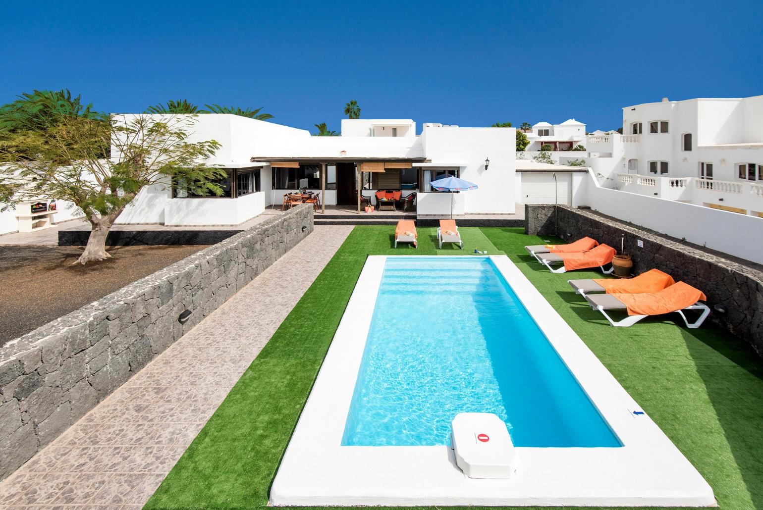Private pool with terrace area