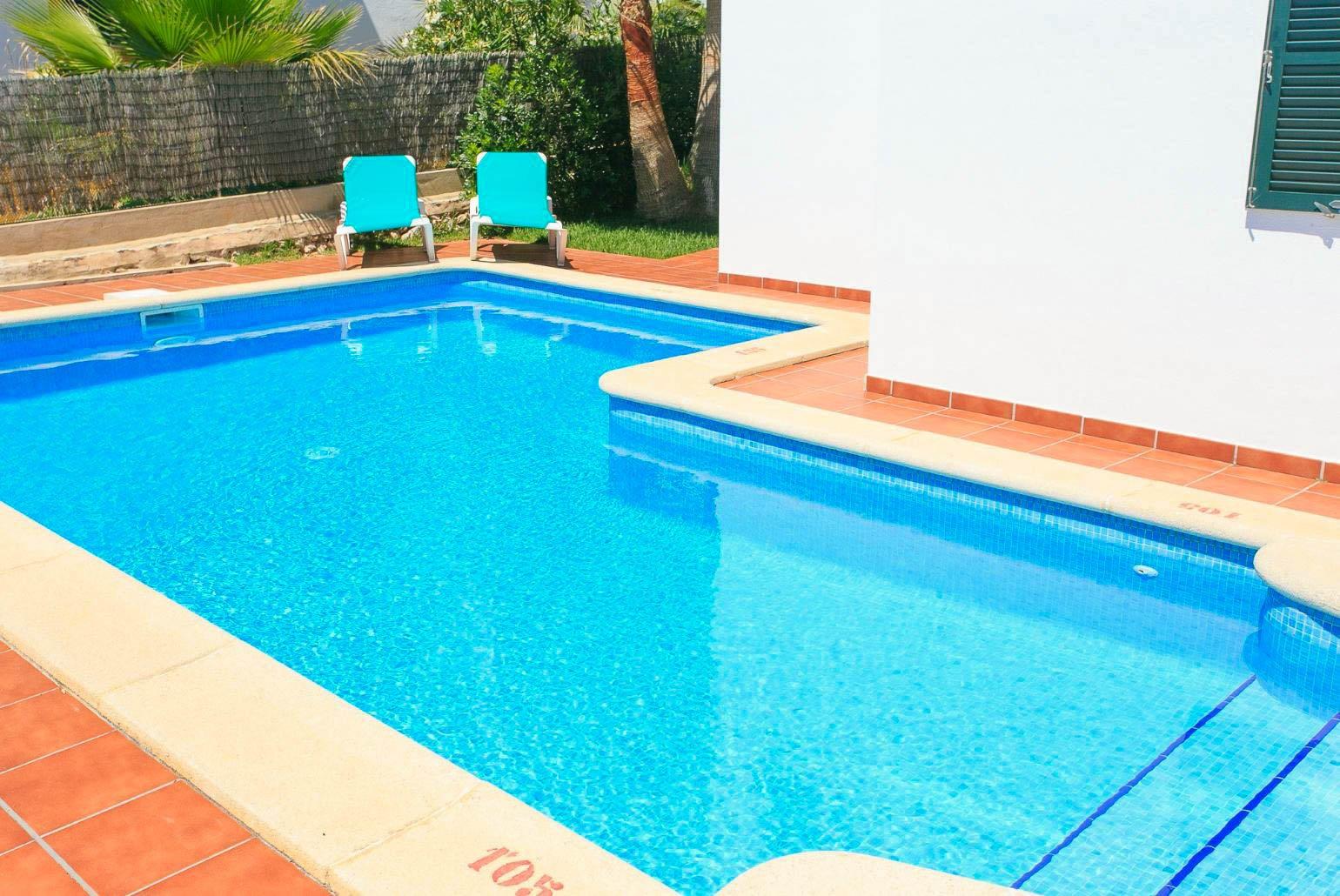 Private pool with terrace area