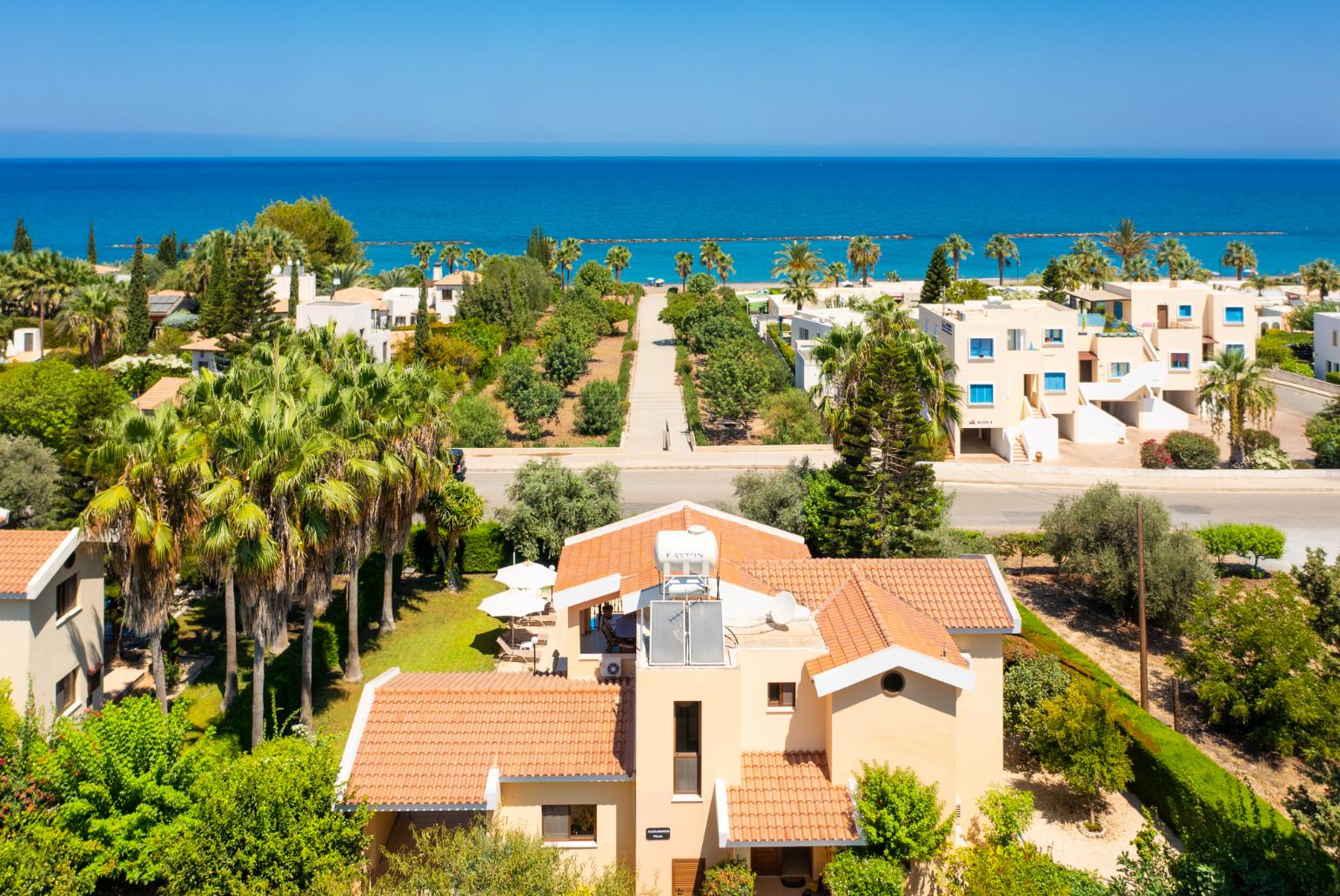 Aerial view of Villa Halima Alexandros