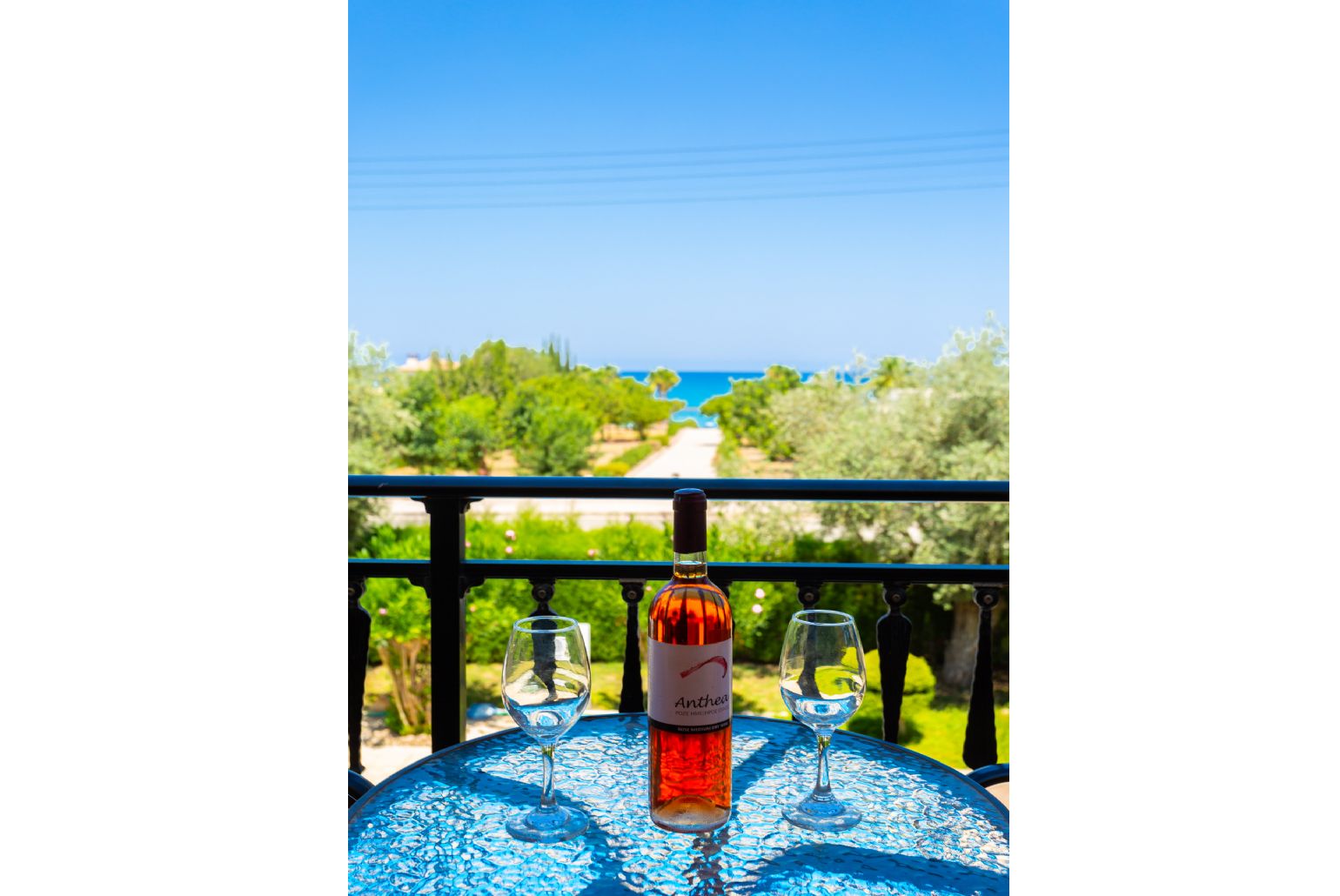 Balcony with sea views