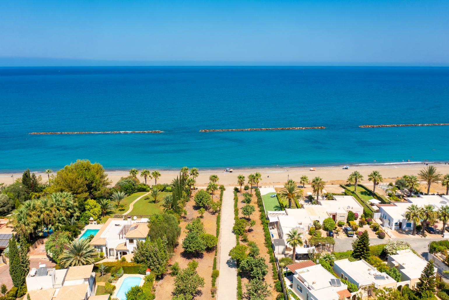 Beach directly in front of Villa Halima Alexandros