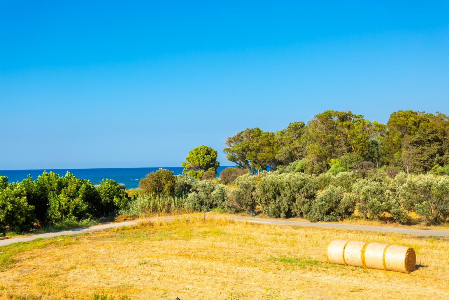 Sea views from upper terrace