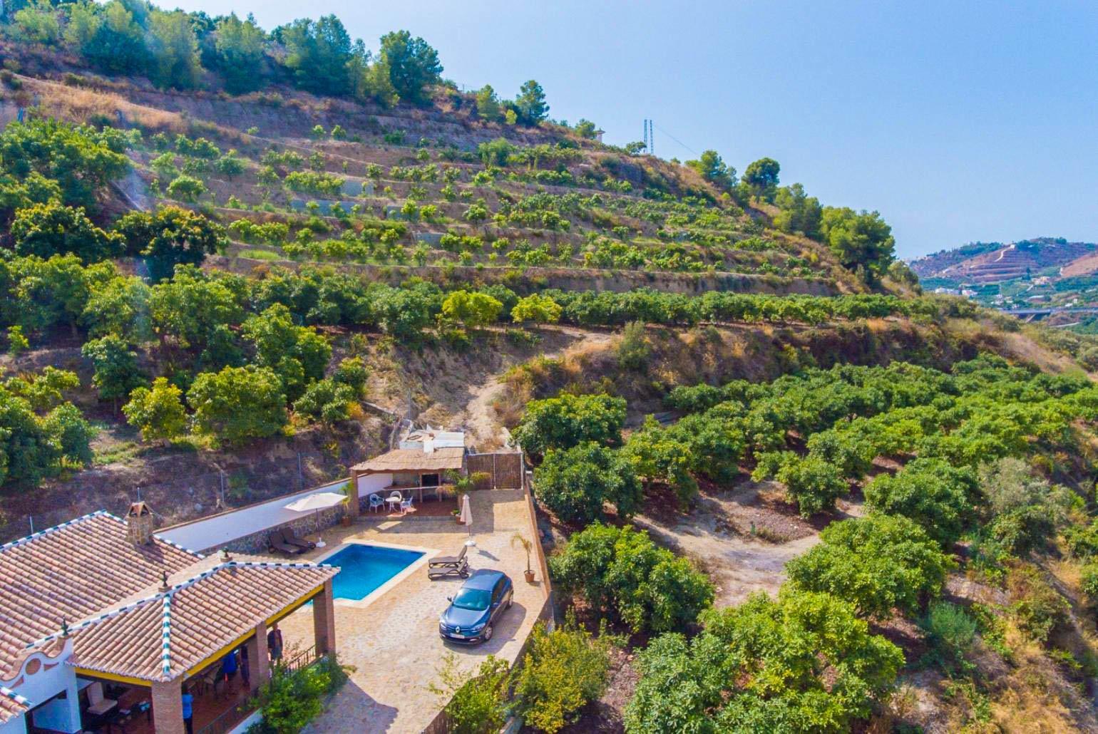 Aerial view showing location of Villa Maravillas.