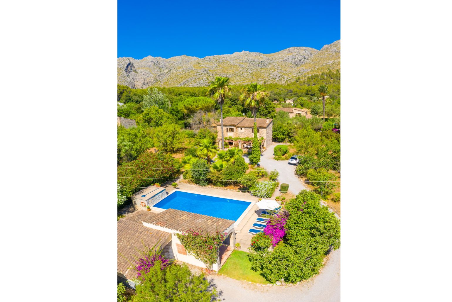 Aerial view of Villa Cal Papa