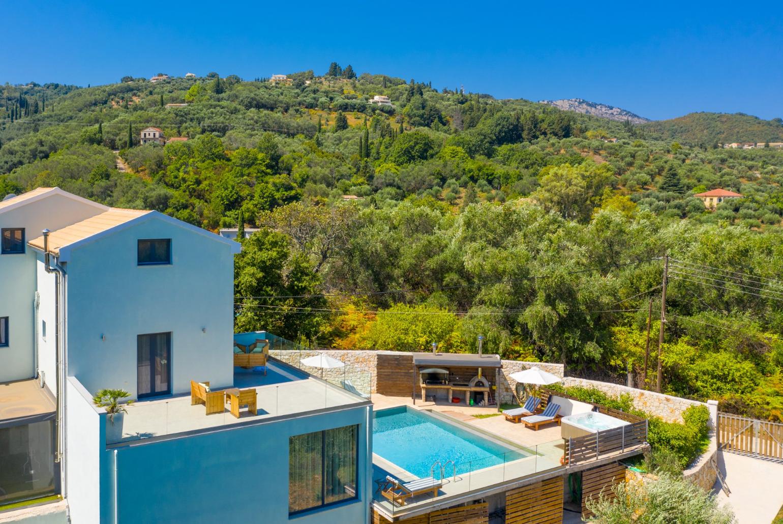 Aerial view of Villa Eleanna