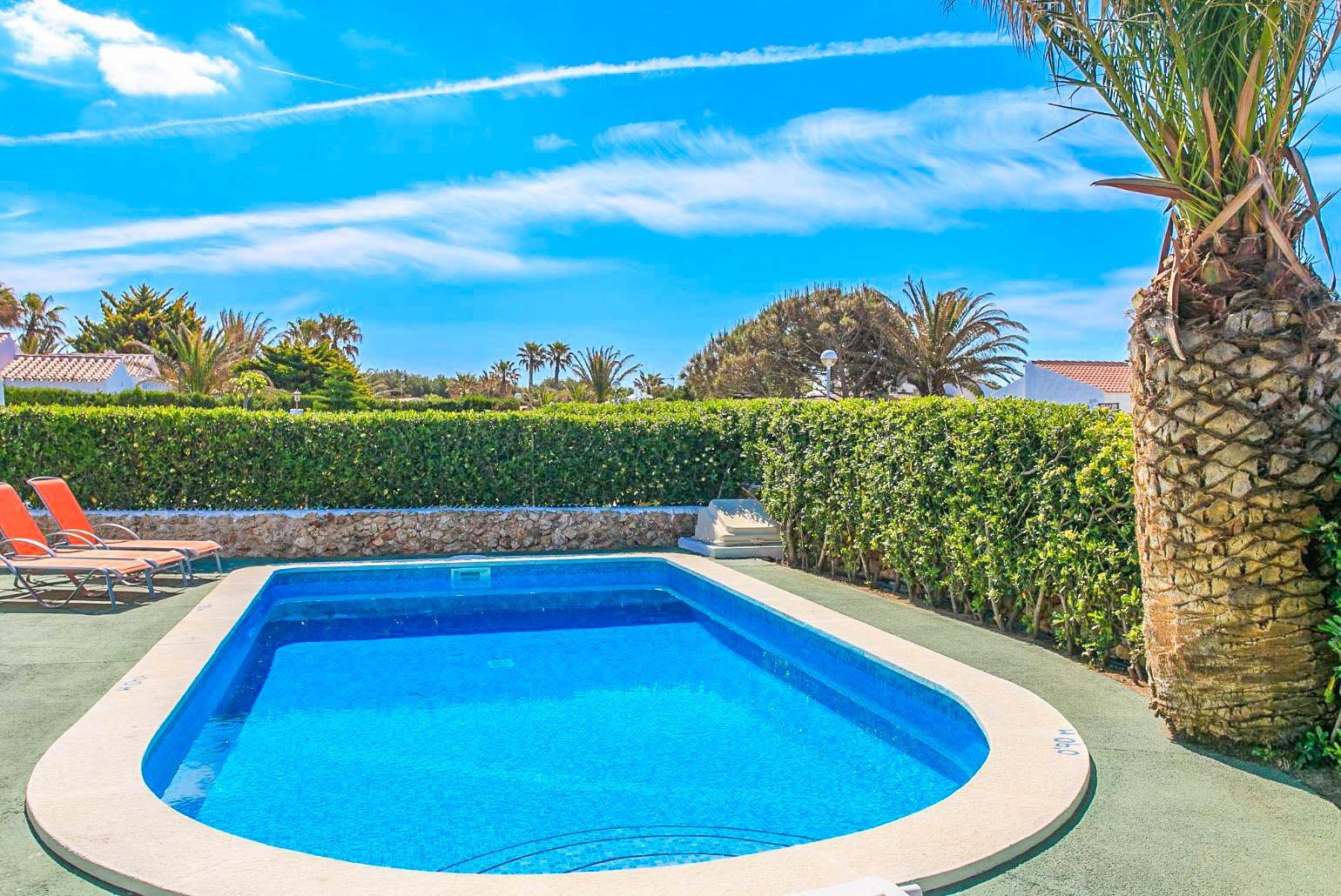 Private pool with terrace area