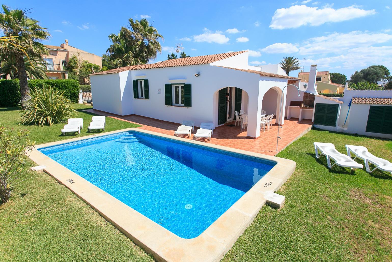 ,Beautiful villa with private pool, terrace, and garden