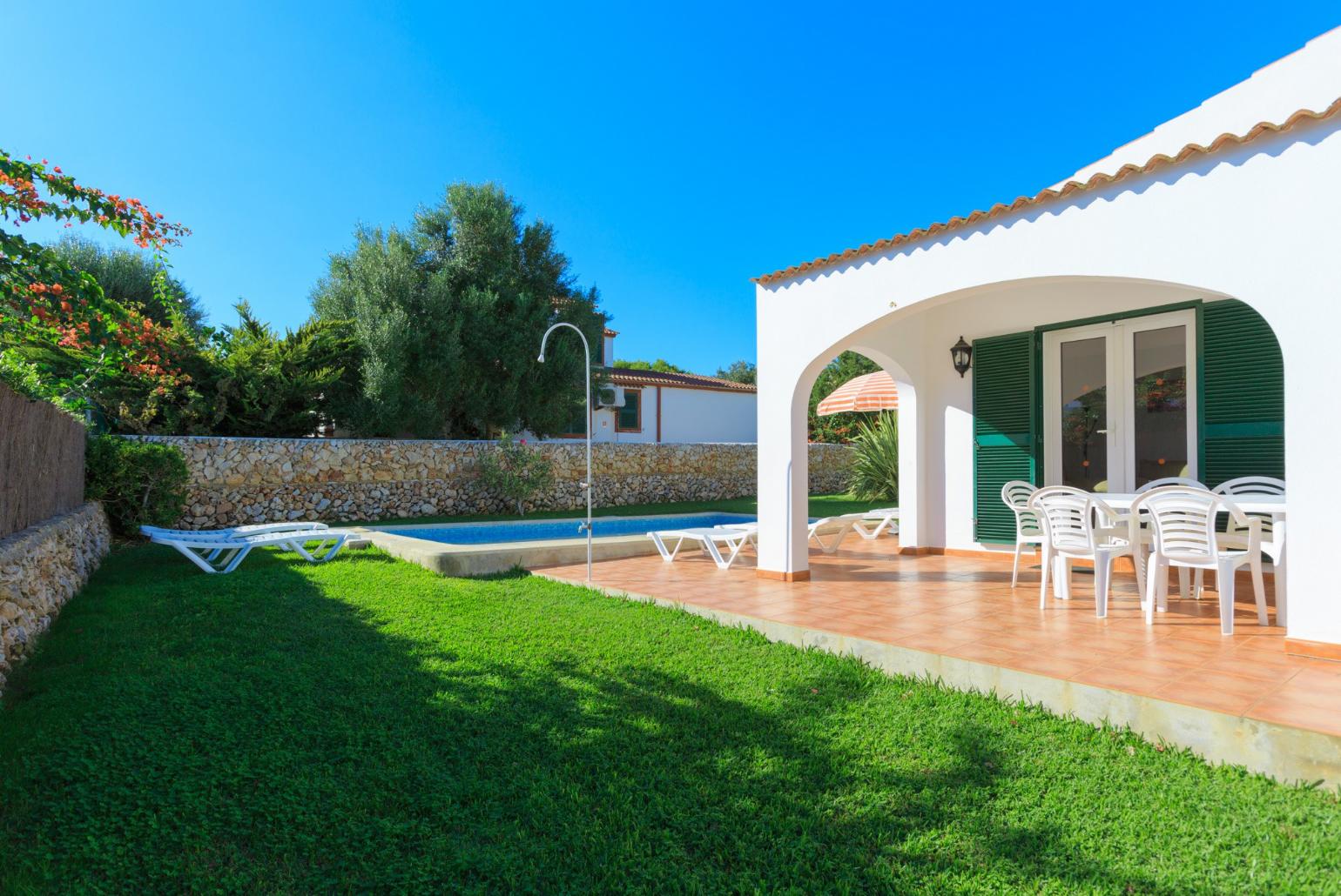 ,Beautiful villa with private pool, terrace, and garden