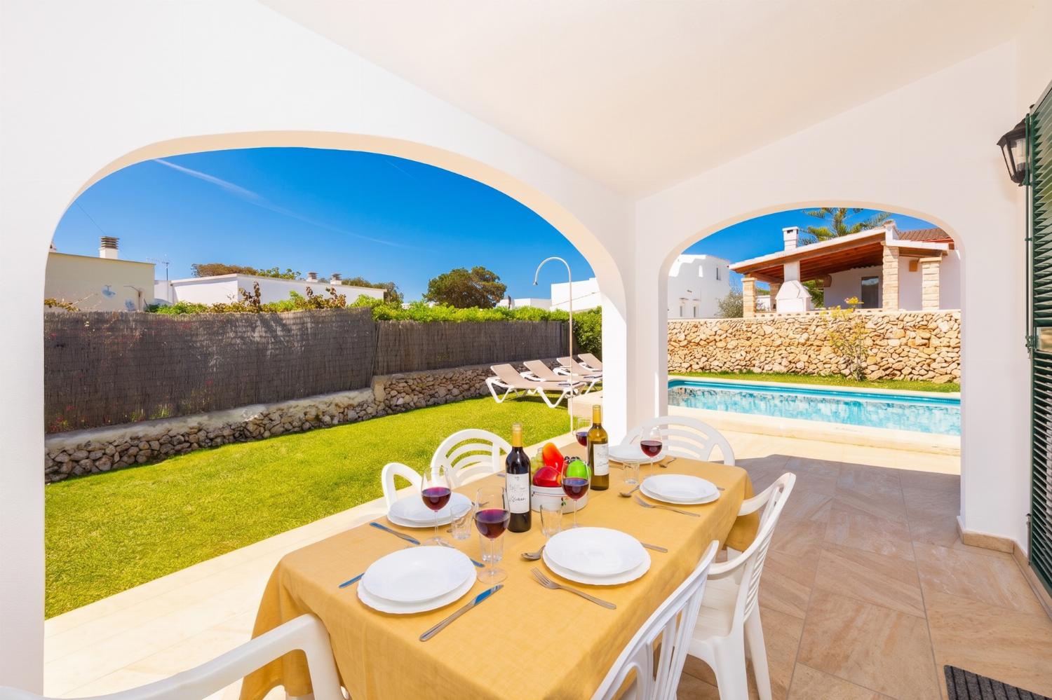 Sheltered terrace area