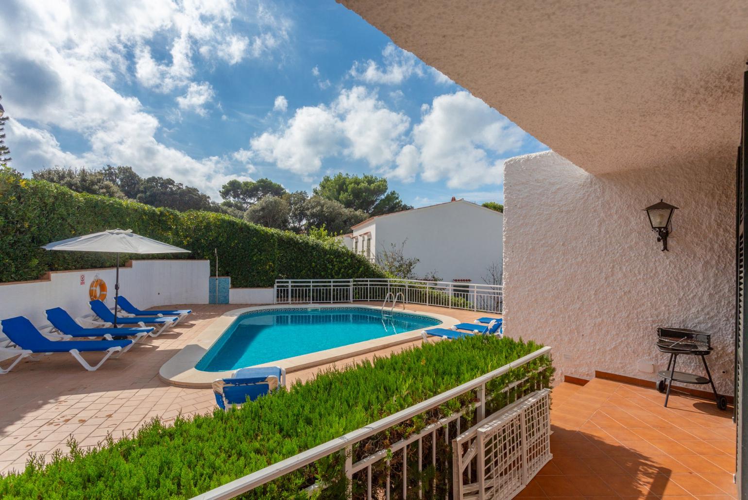 Sheltered terrace area