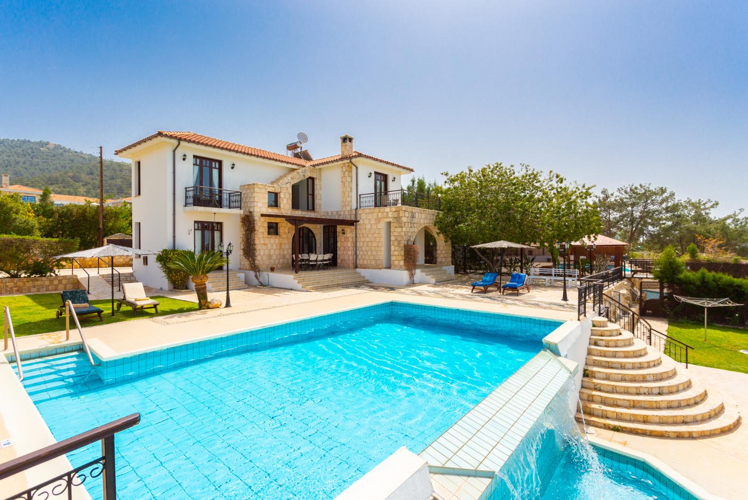 Beautiful villa with private infinity pool, terrace, and garden with panoramic sea views