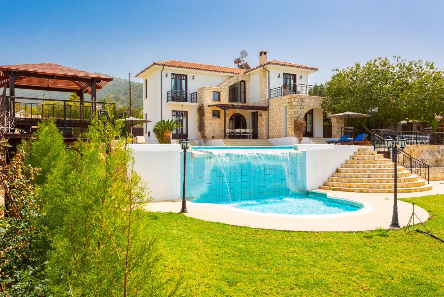 Beautiful villa with private infinity pool, terrace, and garden with panoramic sea views