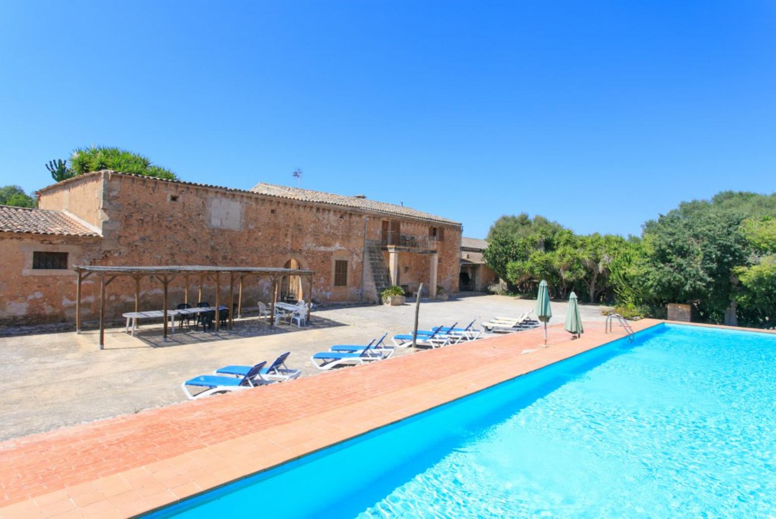 Private pool with terrace area