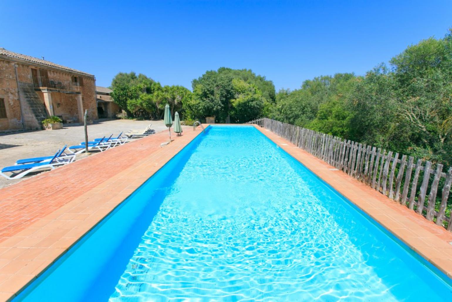 Private pool with terrace area