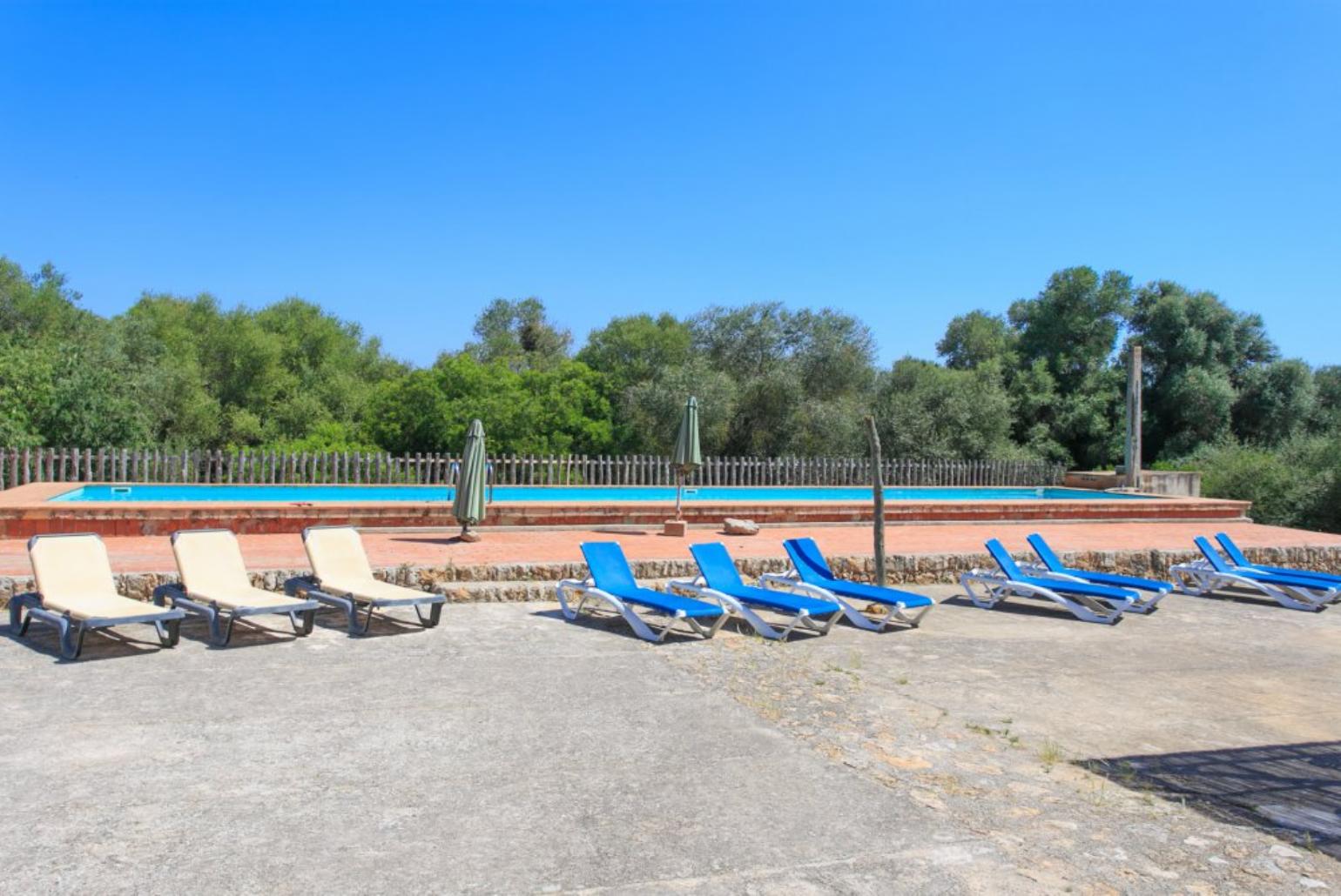 Private pool with terrace area