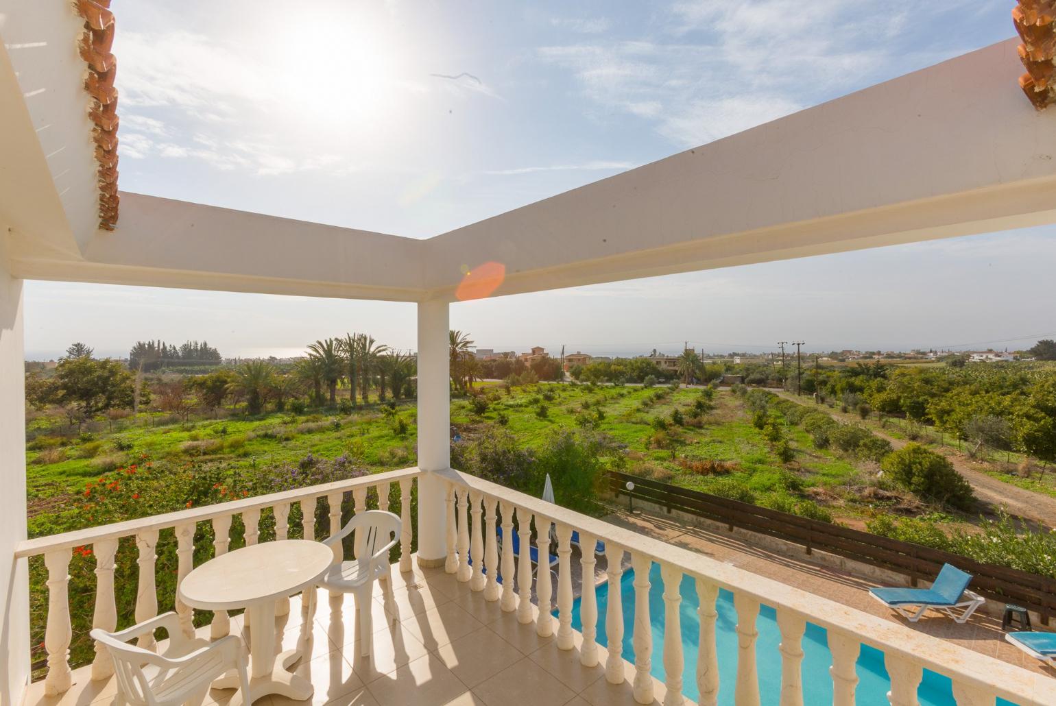 Upper terrace area with panoramic views