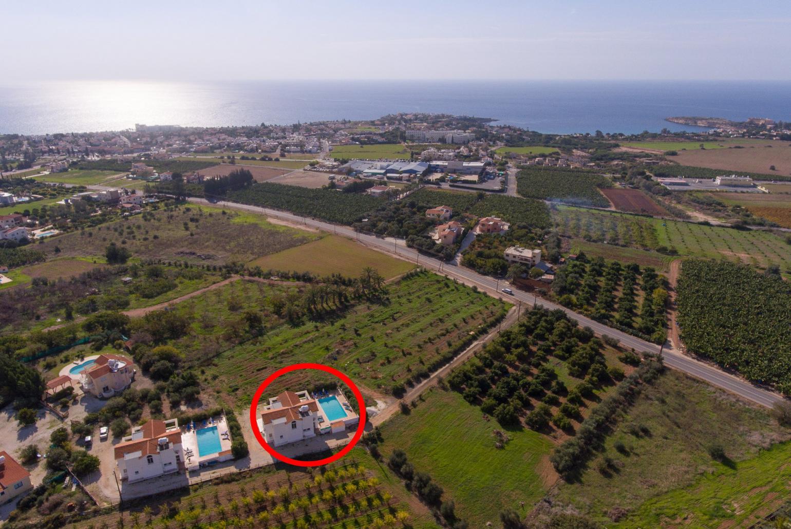 Aerial view of the Villa 