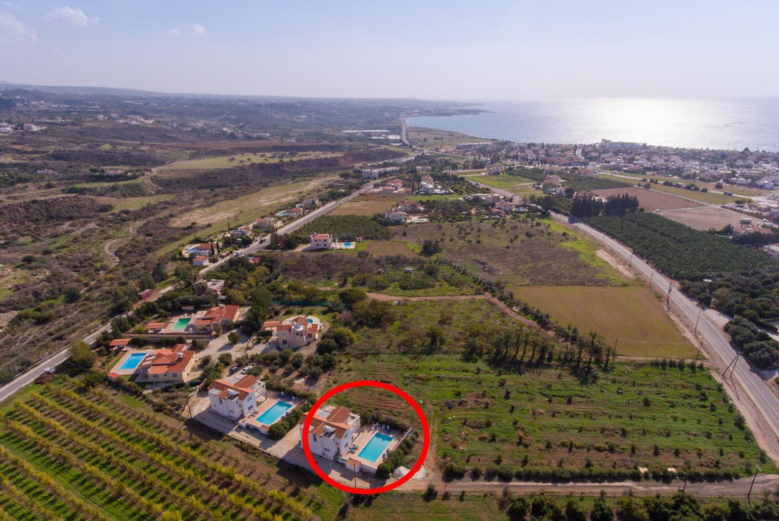 Aerial view of the Villa Regina 1