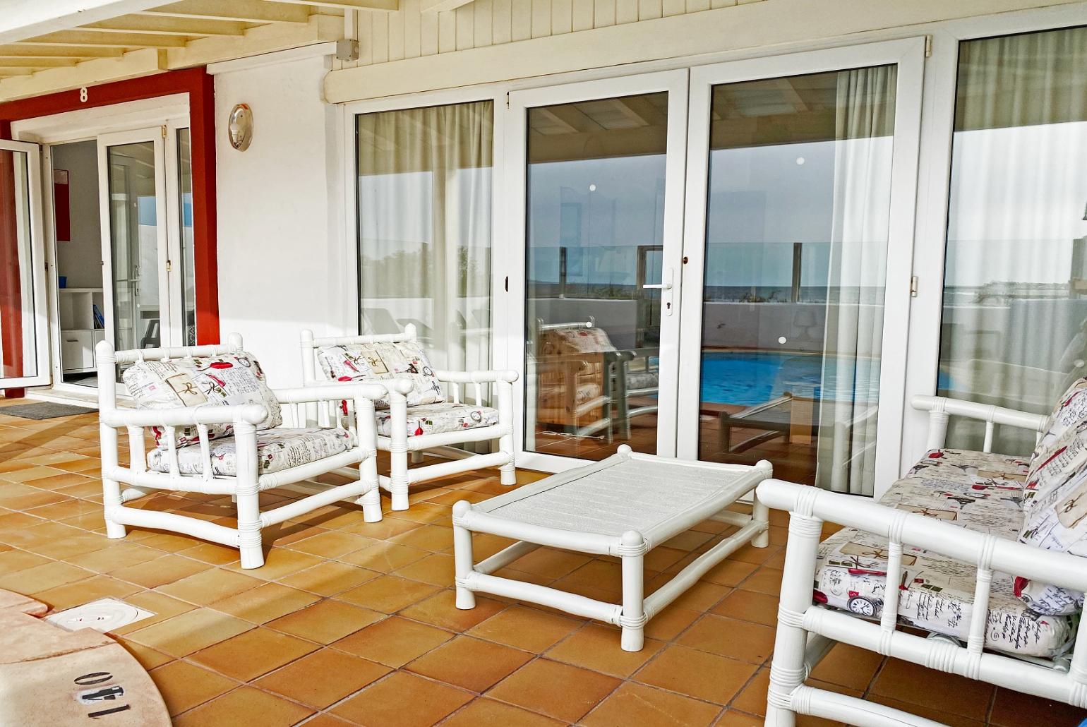 Sheltered patio  with outdoor BBQ