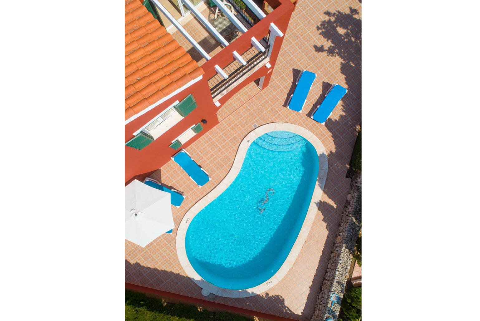 Aerial view of pool