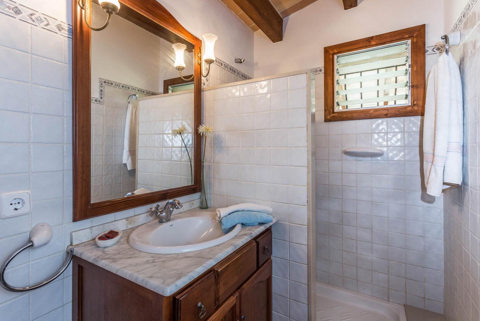 Family bathroom with shower. W/C.
