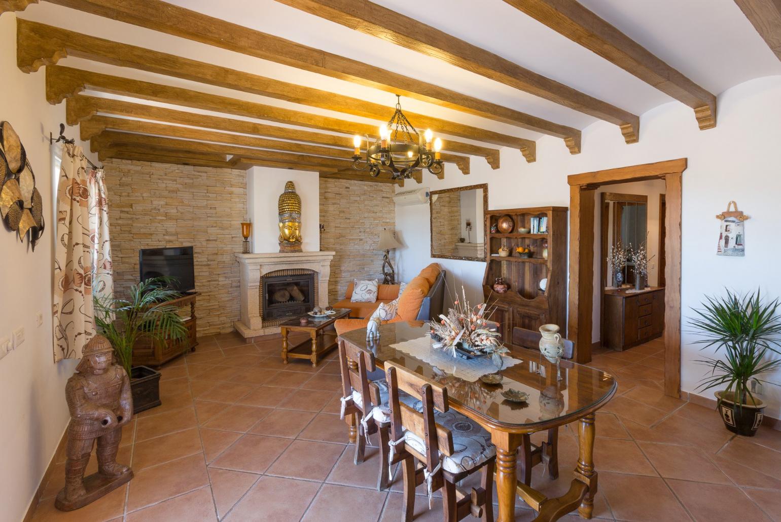 Living room with dining area.