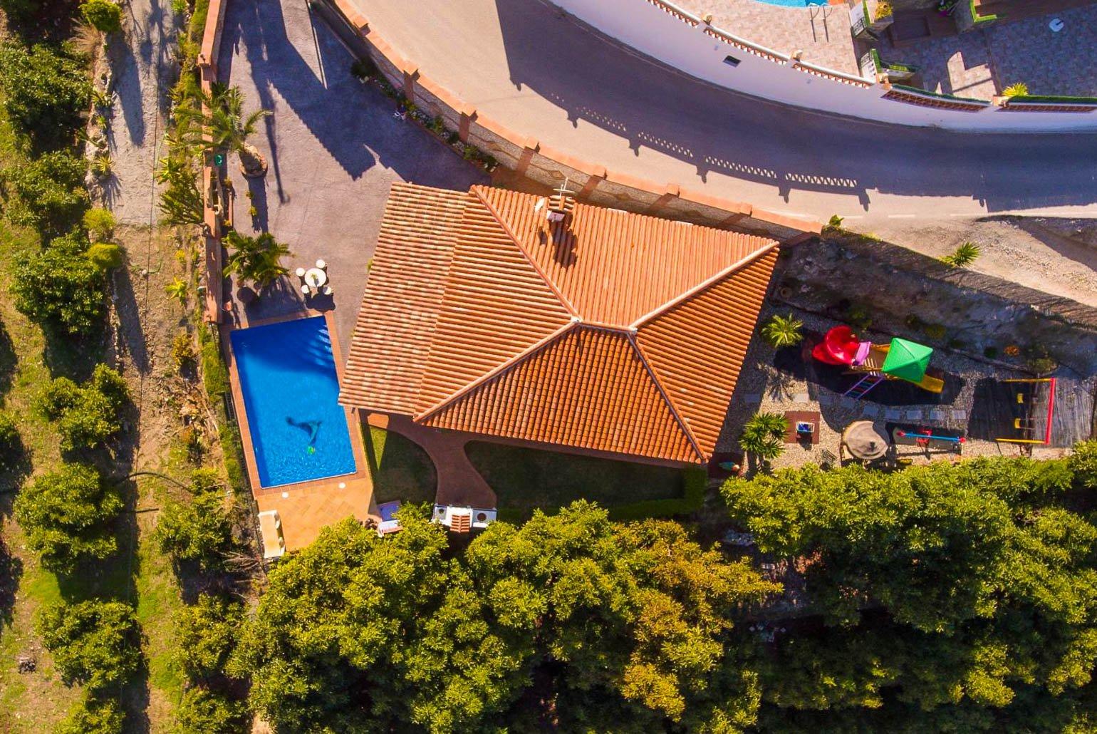 Aerial view of Villa Rosandra