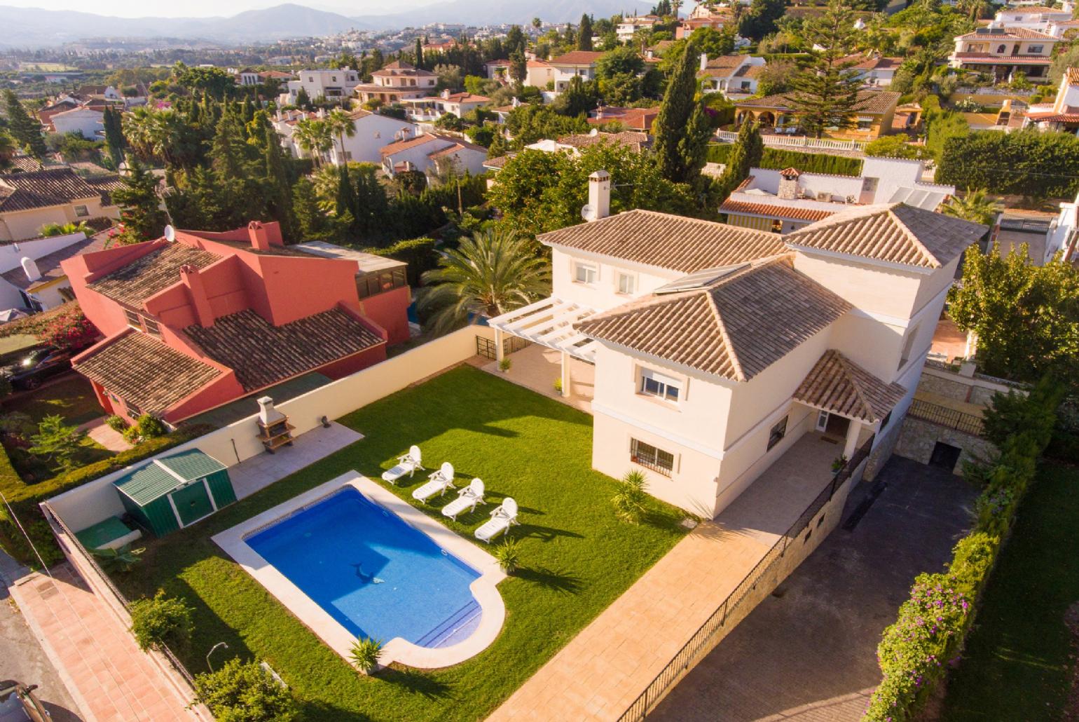 Aerial view of Villa Mijas