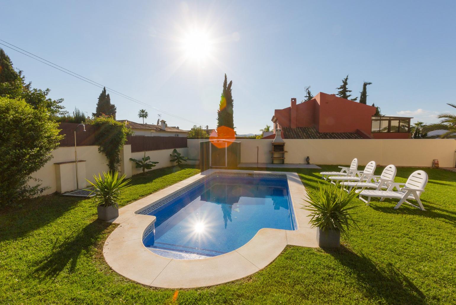 Private pool with terrace area