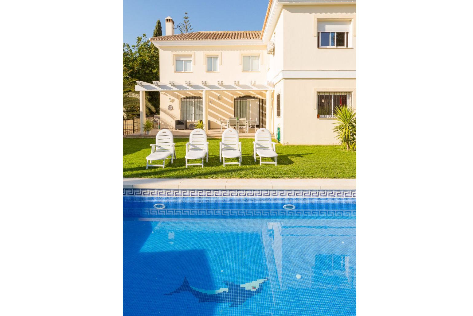 Private pool with terrace area