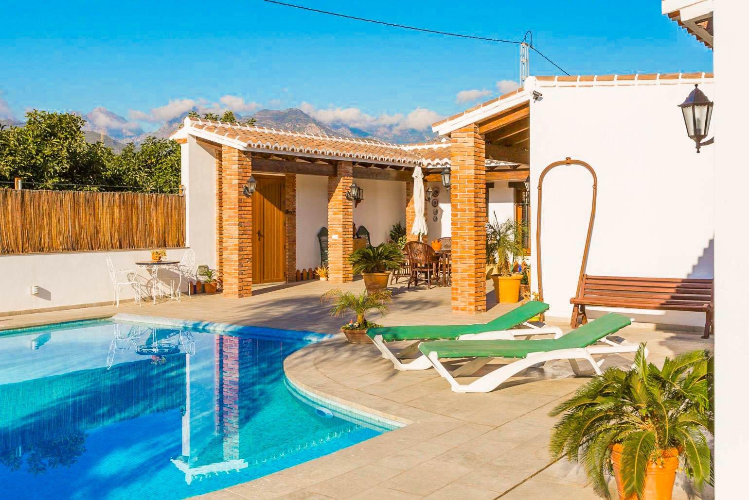 Private pool with terrace area