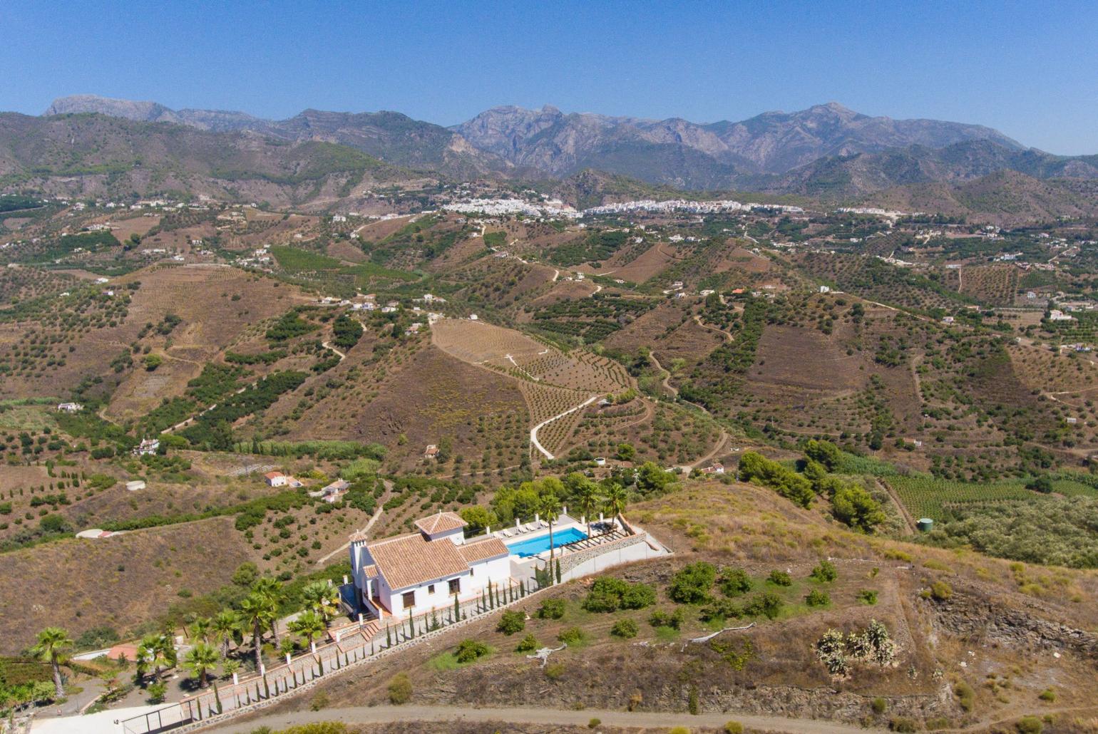 Aerial view showing location of Villa Araceli