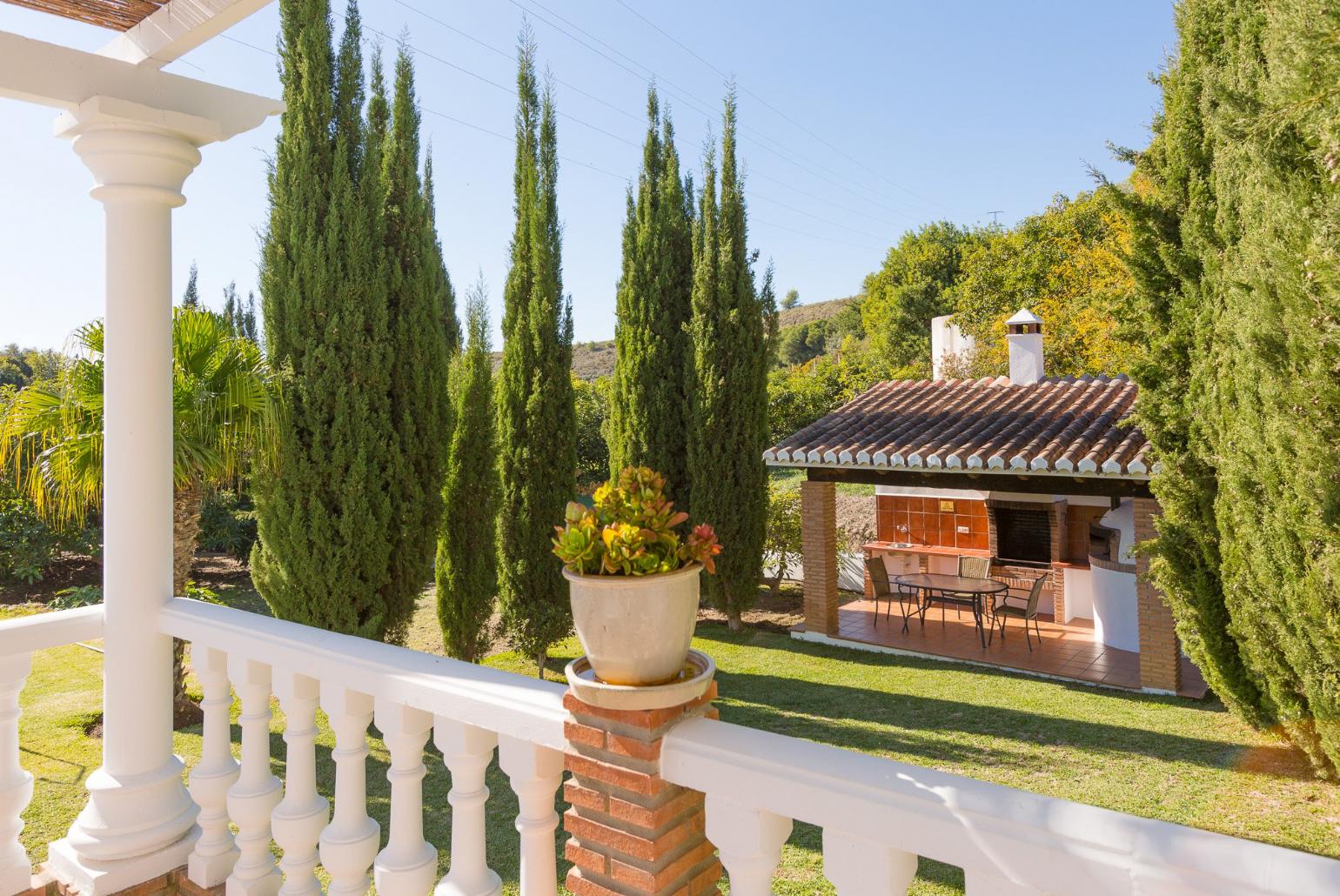 Sheltered terrace area with BBQ