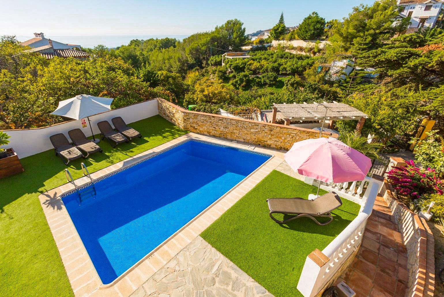 Private pool with terrace area