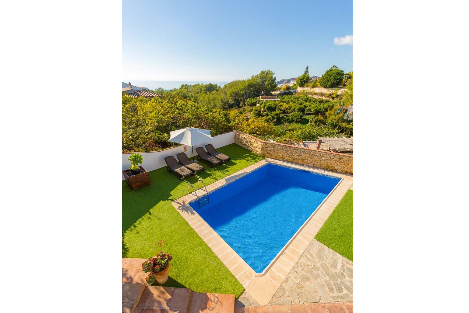 Private pool with terrace area